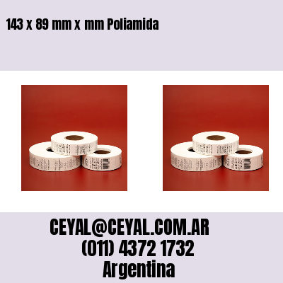 143 x 89 mm x mm Poliamida