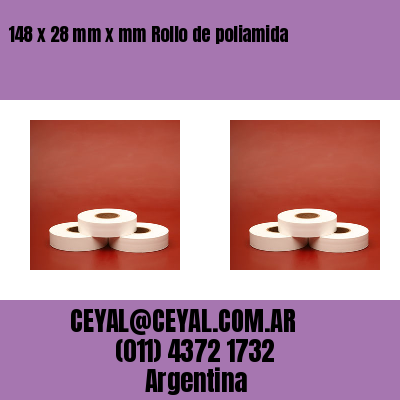 148 x 28 mm x mm Rollo de poliamida