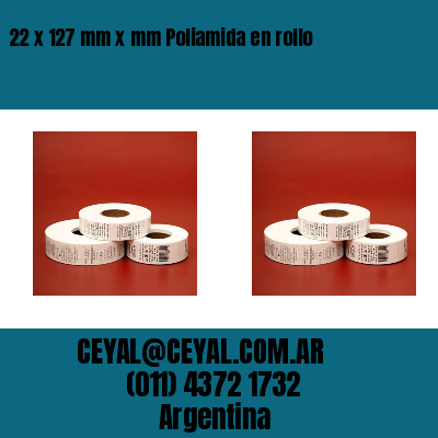 22 x 127 mm x mm Poliamida en rollo