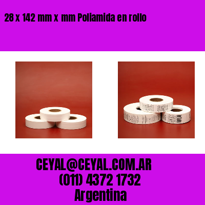 28 x 142 mm x mm Poliamida en rollo