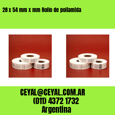 28 x 54 mm x mm Rollo de poliamida