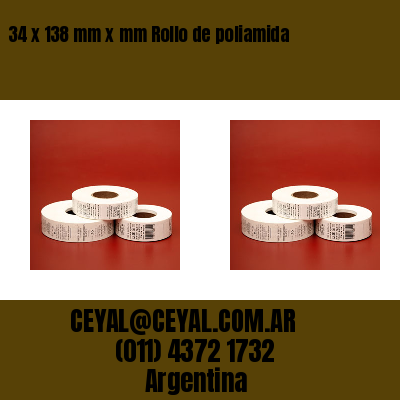 34 x 138 mm x mm Rollo de poliamida