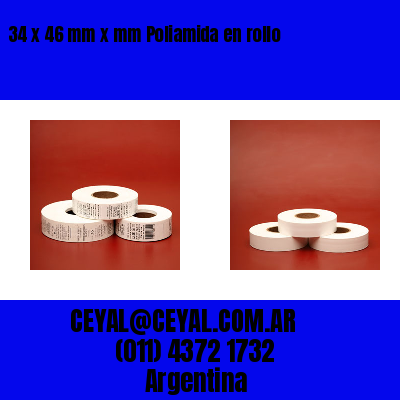 34 x 46 mm x mm Poliamida en rollo