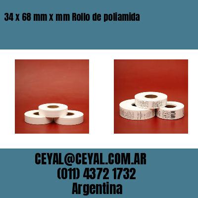34 x 68 mm x mm Rollo de poliamida