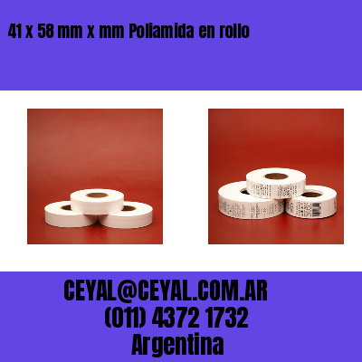 41 x 58 mm x mm Poliamida en rollo