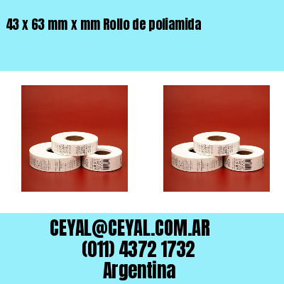43 x 63 mm x mm Rollo de poliamida