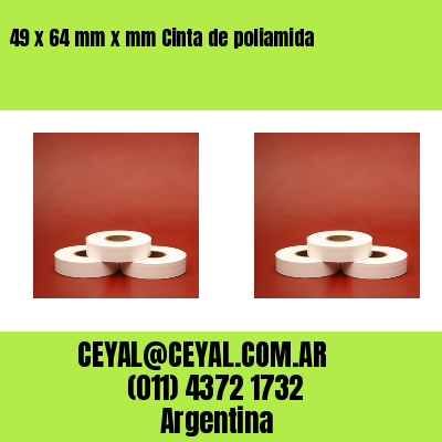 49 x 64 mm x mm Cinta de poliamida