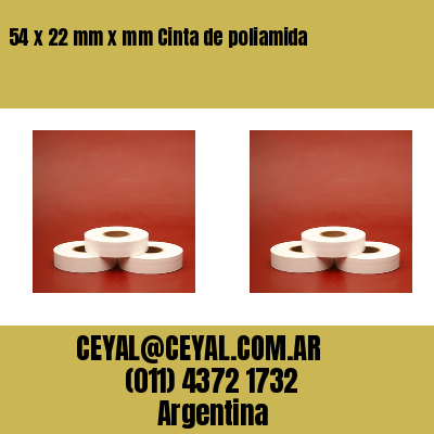 54 x 22 mm x mm Cinta de poliamida