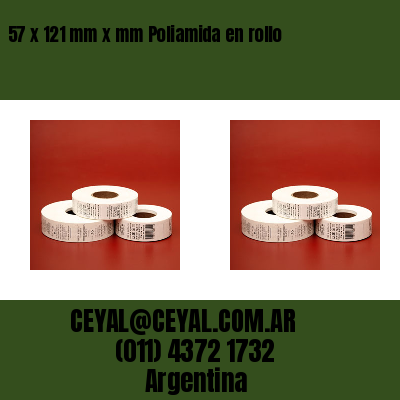 57 x 121 mm x mm Poliamida en rollo