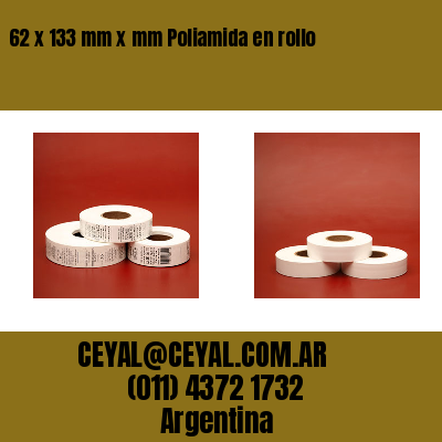 62 x 133 mm x mm Poliamida en rollo