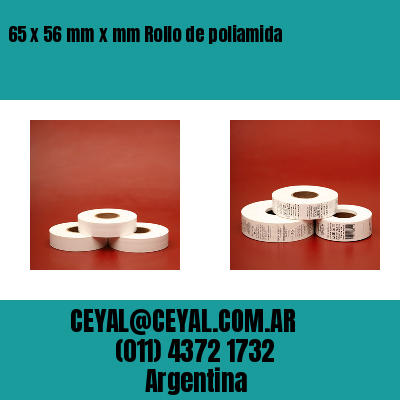 65 x 56 mm x mm Rollo de poliamida