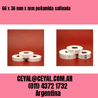 66 x 36 mm x mm poliamida satinada