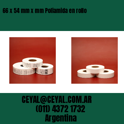 66 x 54 mm x mm Poliamida en rollo