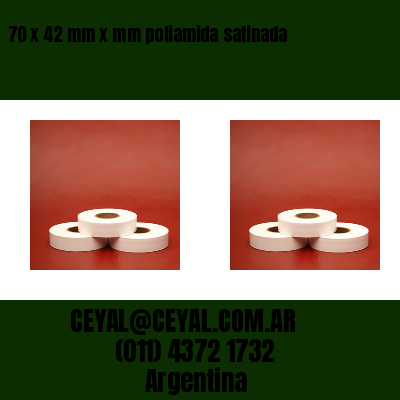 70 x 42 mm x mm poliamida satinada