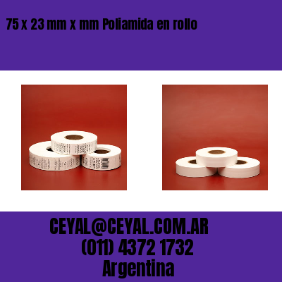 75 x 23 mm x mm Poliamida en rollo