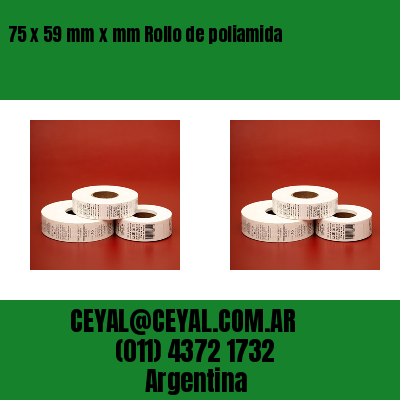 75 x 59 mm x mm Rollo de poliamida