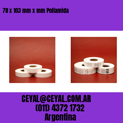 78 x 103 mm x mm Poliamida