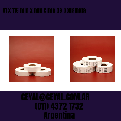 81 x 116 mm x mm Cinta de poliamida