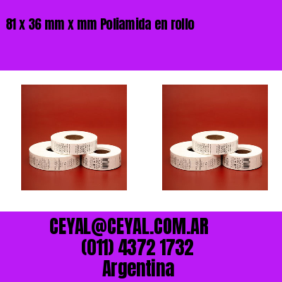 81 x 36 mm x mm Poliamida en rollo