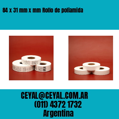 84 x 31 mm x mm Rollo de poliamida