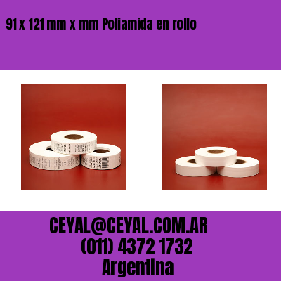91 x 121 mm x mm Poliamida en rollo