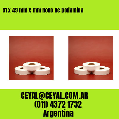 91 x 49 mm x mm Rollo de poliamida