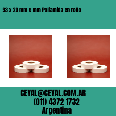 93 x 20 mm x mm Poliamida en rollo