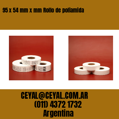 95 x 54 mm x mm Rollo de poliamida