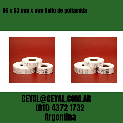 96 x 63 mm x mm Rollo de poliamida