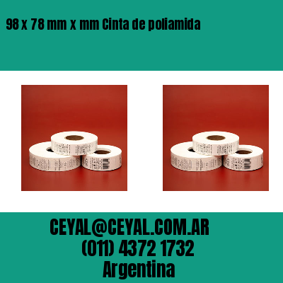 98 x 78 mm x mm Cinta de poliamida