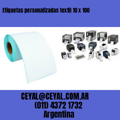 Etiquetas personalizadas textil 10 x 100
