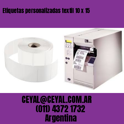 Etiquetas personalizadas textil 10 x 15
