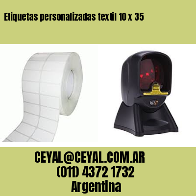 Etiquetas personalizadas textil 10 x 35