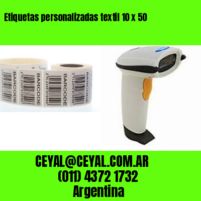 Etiquetas personalizadas textil 10 x 50