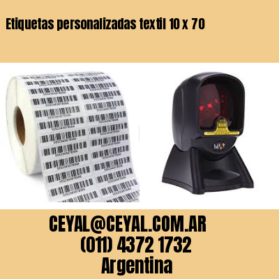 Etiquetas personalizadas textil 10 x 70