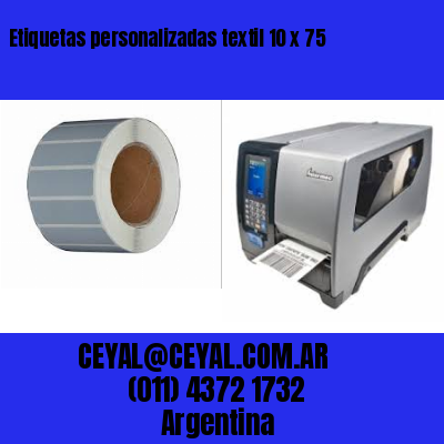 Etiquetas personalizadas textil 10 x 75