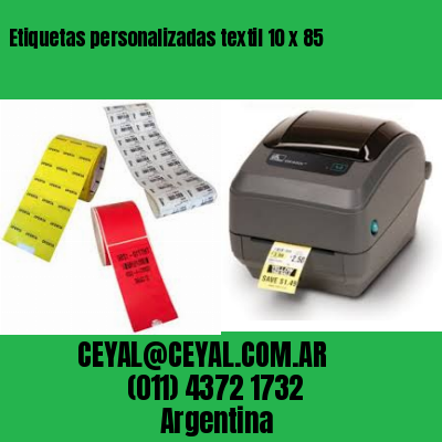 Etiquetas personalizadas textil 10 x 85
