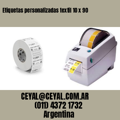 Etiquetas personalizadas textil 10 x 90