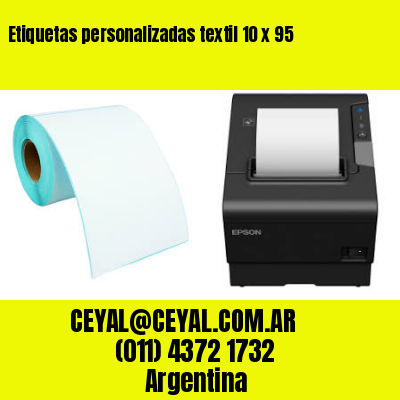 Etiquetas personalizadas textil 10 x 95