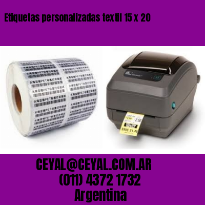 Etiquetas personalizadas textil 15 x 20