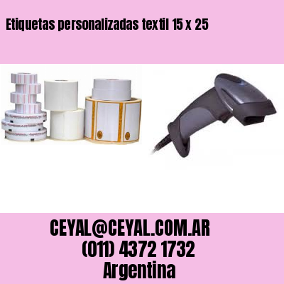 Etiquetas personalizadas textil 15 x 25