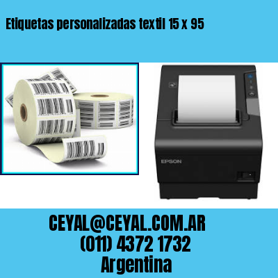 Etiquetas personalizadas textil 15 x 95
