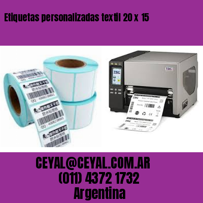 Etiquetas personalizadas textil 20 x 15