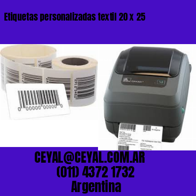 Etiquetas personalizadas textil 20 x 25