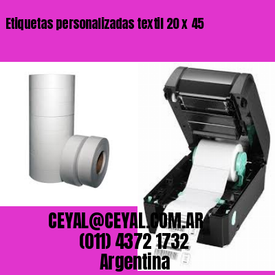 Etiquetas personalizadas textil 20 x 45