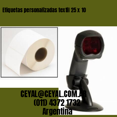 Etiquetas personalizadas textil 25 x 10