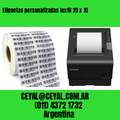 Etiquetas personalizadas textil 25 x 15
