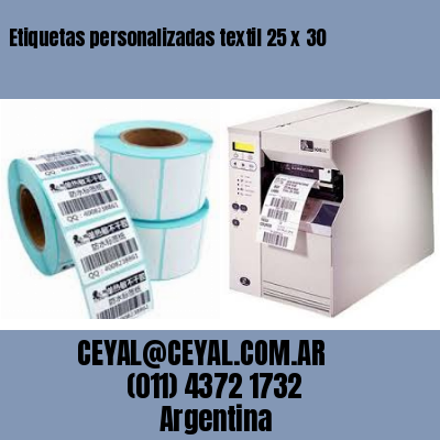 Etiquetas personalizadas textil 25 x 30