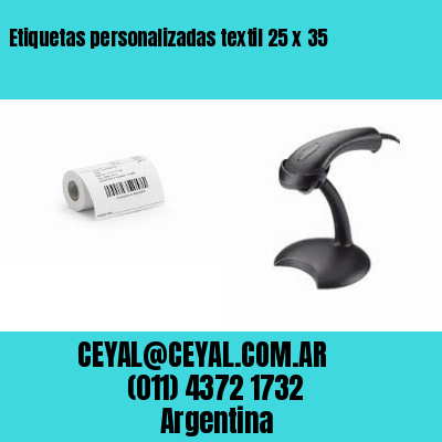 Etiquetas personalizadas textil 25 x 35