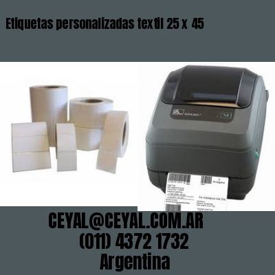 Etiquetas personalizadas textil 25 x 45